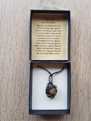 Damesketting van natuursteen Tijgeroog