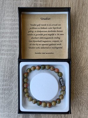 Heren armband Unakiet met RVS Boeddhakraal