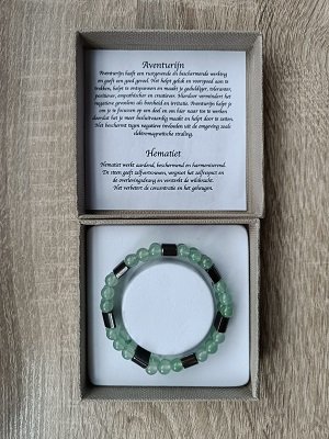 Dames armband Aventurijn & Hematiet