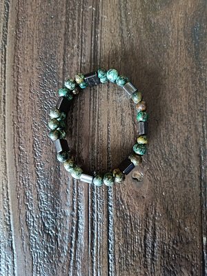 Dames armband Afrikaans Turquoise & Hematiet