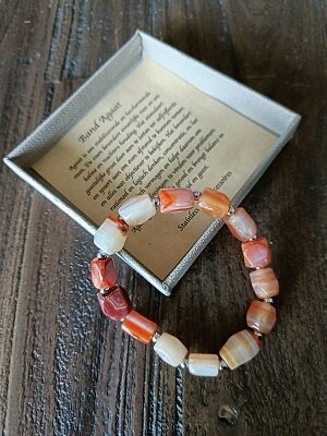 Dames armband Band Agaat met grote natuurstenen