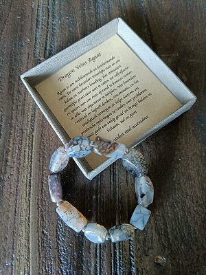 Dames armband Dragon Veins Agaat met grote natuurstenen