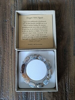 Dames armband Dragon Veins Agaat met grote natuurstenen