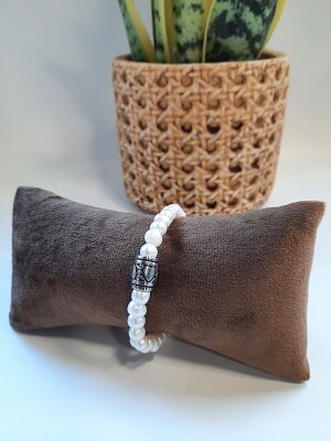Dames armband van natuursteen Parel