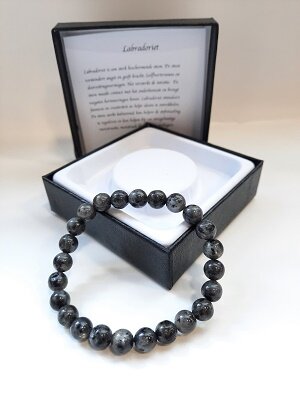 Labradoriet, heren armband van natuursteen