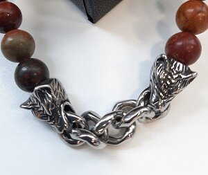 Heren armband met Picasso Jaspis