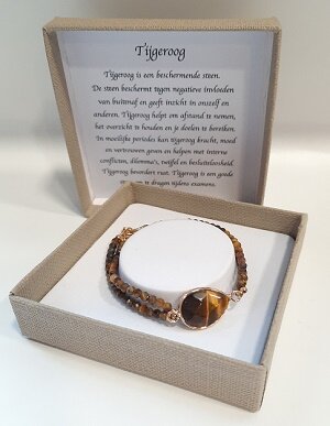 Tijgeroog natuurstenen armband