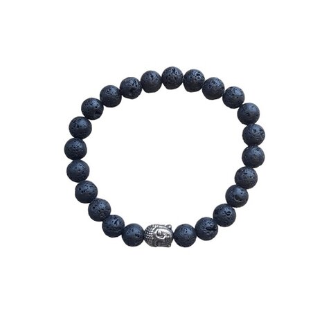 Lava natuurstenen armband voor heren