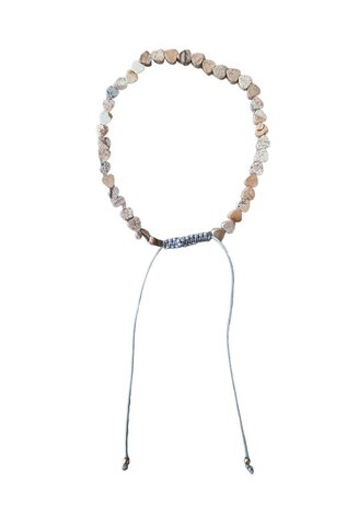 Gele Jaspis hartjes armband van natuursteen