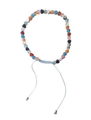 Hartjes armband mix van natuursteen