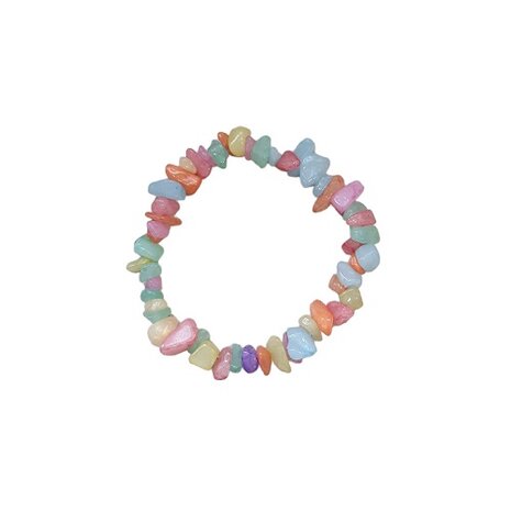 Armband met een mix van pastel split natuurstenen