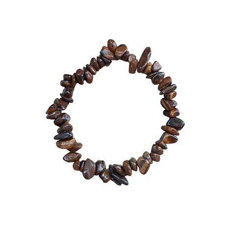 Dames natuurstenen Split armband van Tijgeroog