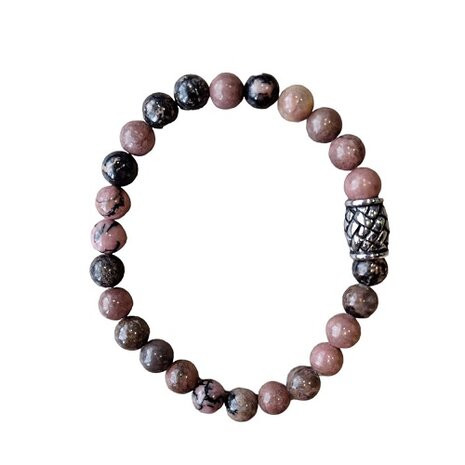Armband van natuursteen Rhodoniet