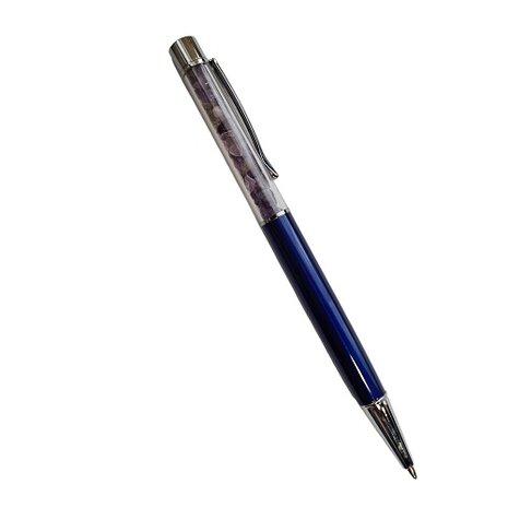 Pen met natuursteen Amethist