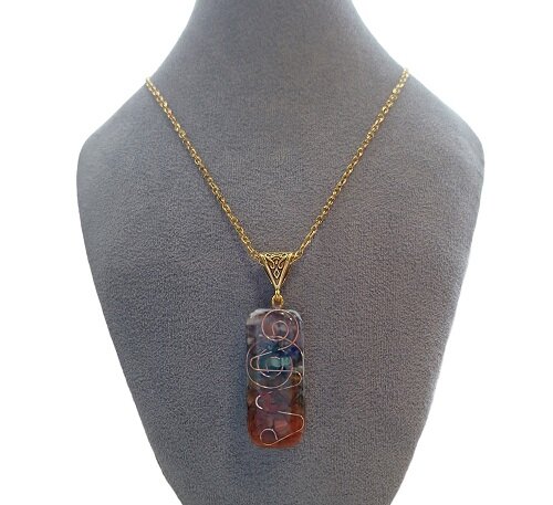 Epoxy ketting met natuursteen