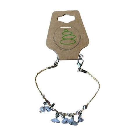 Dames armband Rozenkwarts split