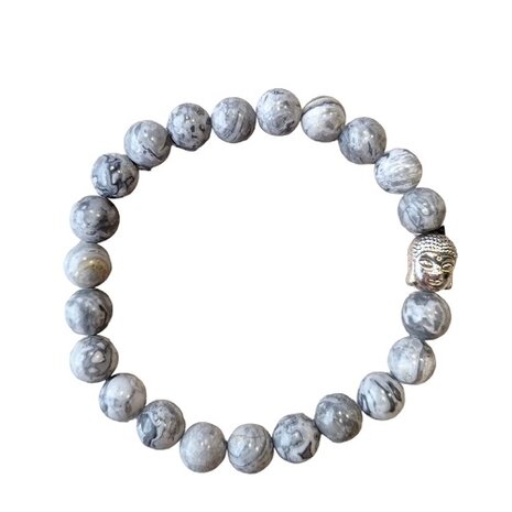 Picasso Jaspis natuurstenen heren armband