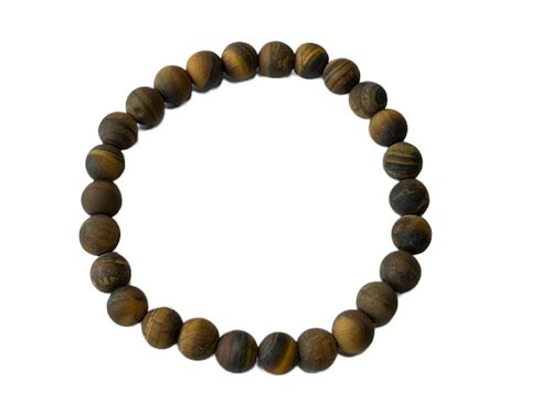 Tijgeroog mat heren armband