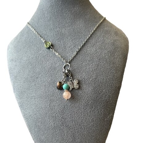 Ketting Bi schijf van Turquoise
