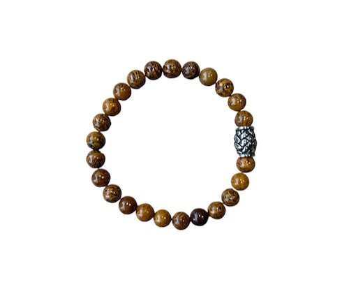 Heren armband Goudnerf Jade