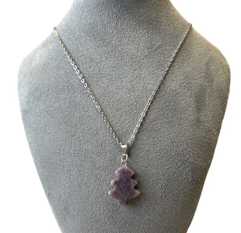 Ketting met kerstboom van Amethist