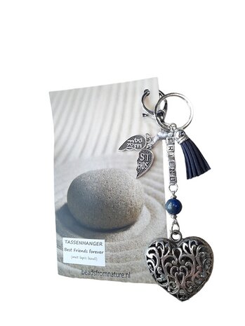 Best Friends sleutelhanger met natuursteen Lapis Lazuli