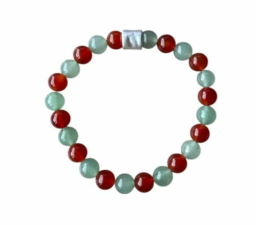 Heren armband met Aventurijn en Carneool