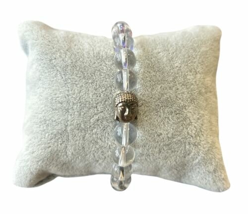 Bergkristal dames armband met Boeddha kraal
