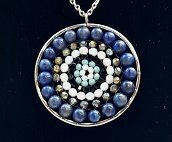 Mandala ketting met natuursteen Lapis Lazuli
