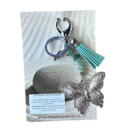 Vlinder/tassleutelhanger