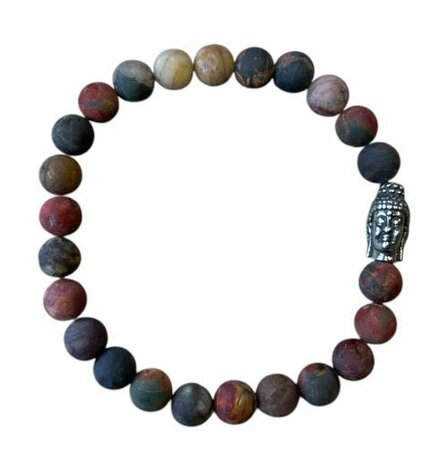 Picasso Jaspis mat heren armband