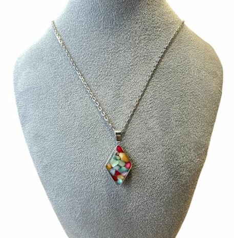 Ketting met een mix van natuurstenen