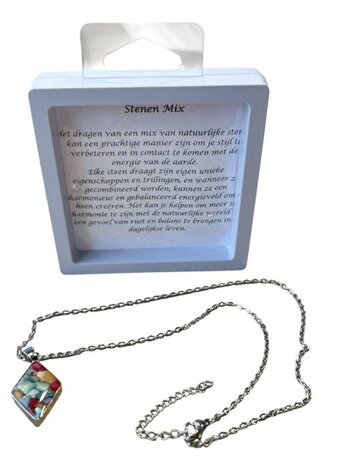 Ketting met een mix van stenen