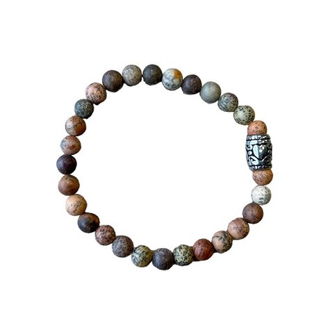 Dames armband met natuursteen Gras Jaspis