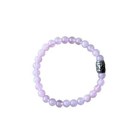 Rozenkwarts armband met basic kraal