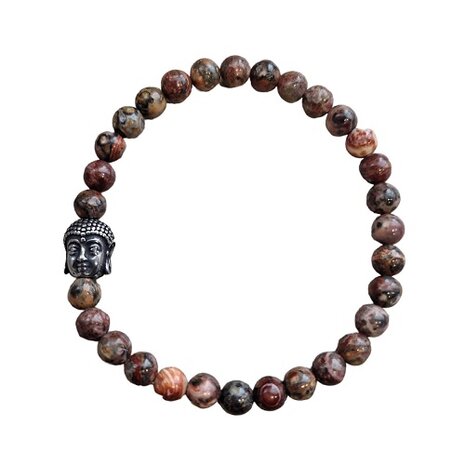 Luipaard Jaspis boeddha armband