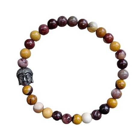 Mookaiet damesarmband met Boeddha kraal