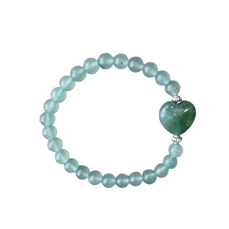 Aventurijn damesarmband met hart
