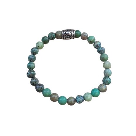 Afrikaans Turquoise natuurstenen armband met basic kraal