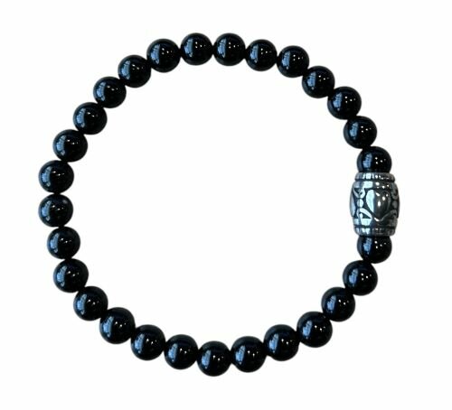 Armband Onyx met basic kraal