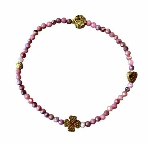 Rhodochrosiet natuurstenen armband