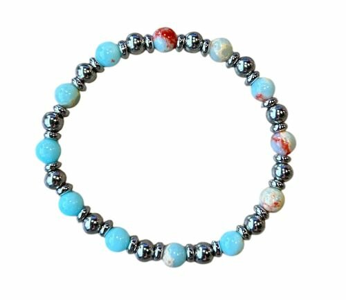 Natuurstenen armband met Larderiet