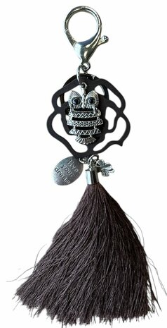 Sleutelhanger uil met bedeltjes