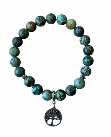 Afrikaans Turquoise natuurstenen armband
