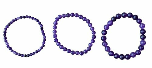 Dames armbanden van paarse Chalcedoon in 3 verschillende varianten
