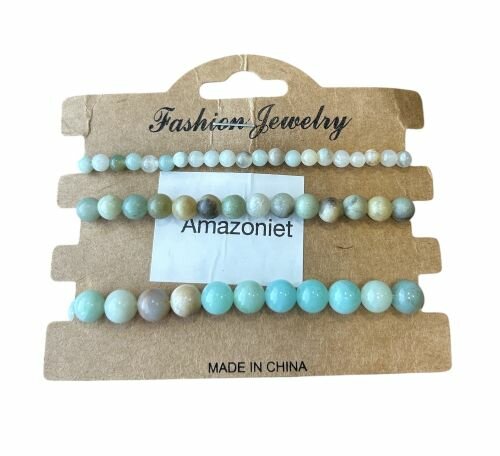 Dames armbanden van Amazoniet in 3 verschillende varianten