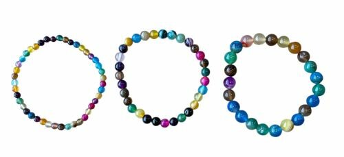 Dames armbanden van Agaat multikleur in 3 verschillende varianten