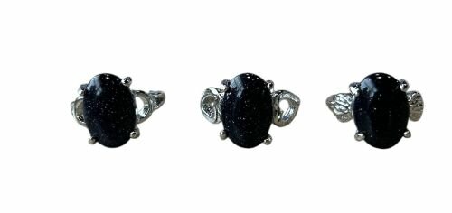 Dames ring met natuursteen Blauwvloed (maat 17)