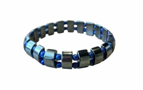 Hematiet met Lapis Lazuli heren armband