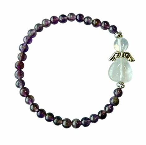 Amethist armband met beschermengel